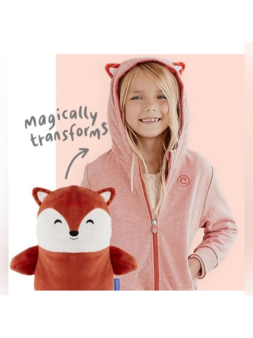 CubCoats Plush Fox Full Zip Hoodie size 3 Years